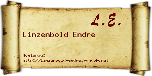 Linzenbold Endre névjegykártya